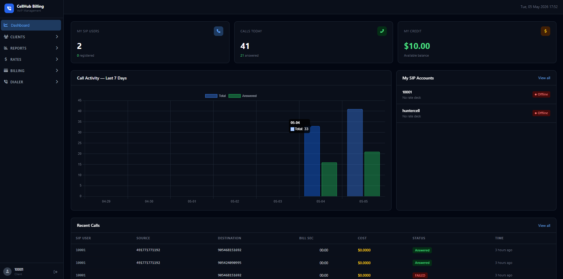 Client screenshot 1